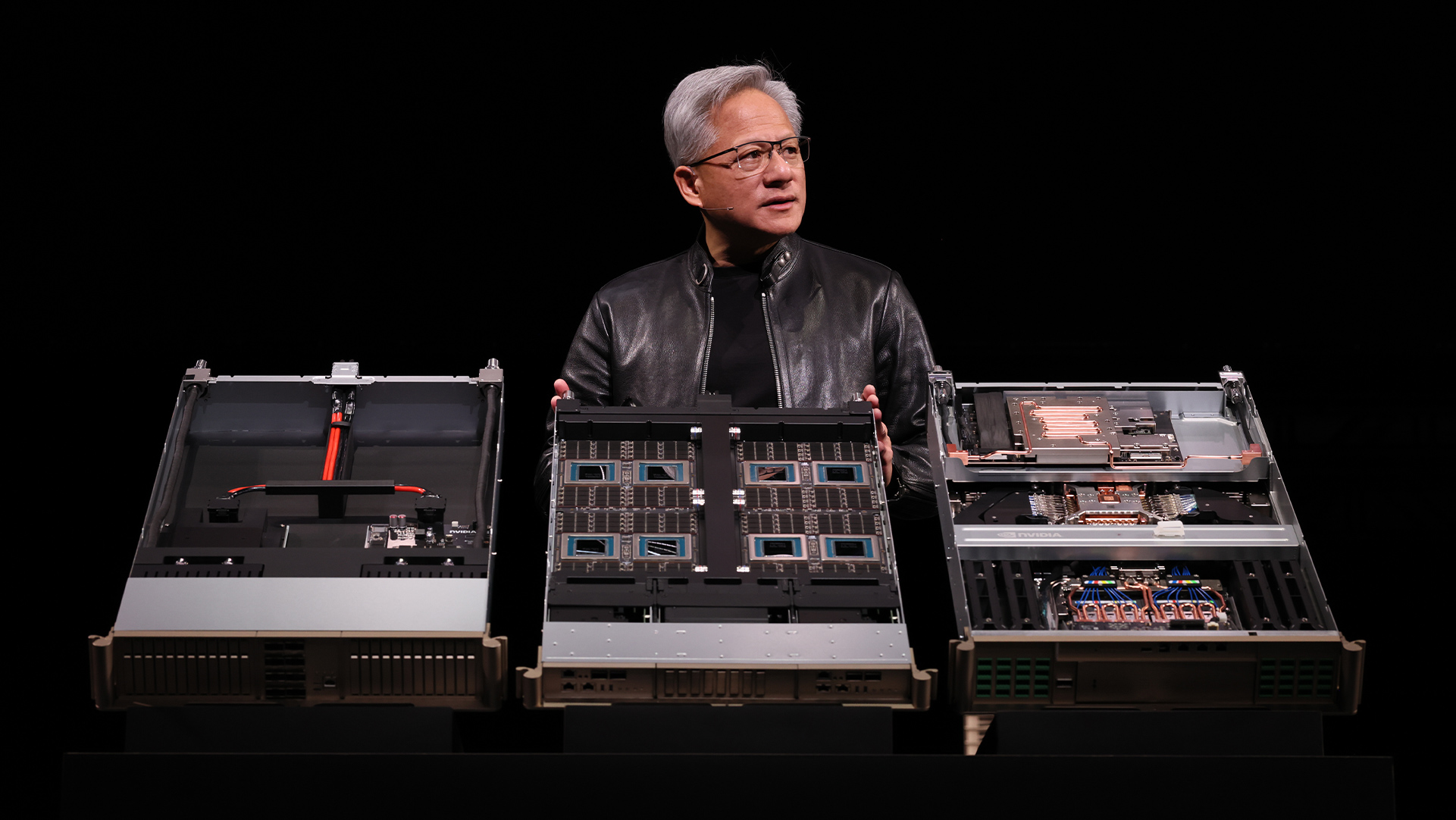 Nvidia CEO Jensen Huang presenting the Vera Rubin AI architecture